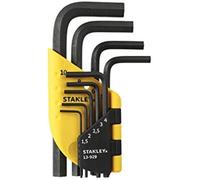 Stanley 1-13-929 Set Chiavi Brugola Esagonali Piegate Classiche 9 Pezzi