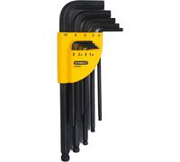 Stanley 1-13-976 Set Chiavi Brugola Esagonali Piegate 9 Pezzi