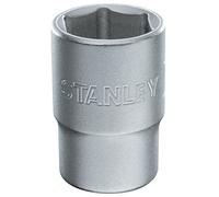 STANLEY 1-17-0951-17-095 - Chiave a Bussola Esagonale, Attacco 1/2", 6 Angoli, Sistema Metrico , Grigio (Acciaio Cromo Vanadio), 17 mm