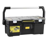 Stanley 1-97-514 Cassetta Porta Utensili, 24 pollici, Top Edge, Nero