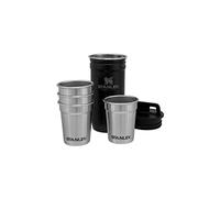 STANLEY 1913 Adventure Nesting Shot Glass Set 0.59 mL Hammertone Matte Black - Bicchierini in Acciaio Inossidabile Senza BPA - Riponibili grazie al Nesting system - Lavabili in Lavastoviglie
