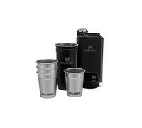 Stanley 1913 Adventure Pre-Party Shot Glass + Flask Set Matt Black - Acciaio Inossidabile Senza BPA - Borraccia in Acciaio Inossidabile - Set regalo - Lavabili in Lavastoviglie