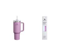 STANLEY 1913 Quencher H2.0 FlowState Borraccia con Cannuccia 1.2L - Freddo per 11 Ore - Bevanda Ghiacciata fino a 48 Ore - Include Set di Cannucce (Confezione da 4) - Lilac