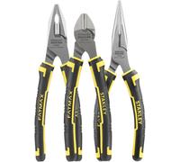 Stanley Set di pinze FatMax STA484488 – 3 pezzi, universali, becchi mezzotondi