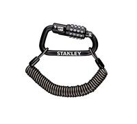 Stanley 4 Digit Carabiner, Lucchetto Combinazione con cavo lungo Colore Nero, Lucchetto Moschettone, 1800mm, Combinazione a 4 Cifre, S744-030, Ideale per Proteggere Casco da Bici, Passeggini
