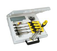 Stanley Set 5 scalpelli per legno 5-16-421 Dynagrip con Strike Cap
