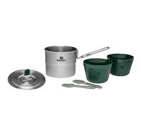 Stanley Adventure Set da Cucina per Due in Acciaio Inox 1.0L - Set da 6 Pezzi per Cucina da Campeggio - Cucina da Campeggio - Set da Cucina da Esterno