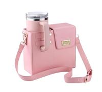 Stanley - Borsa a tracolla per tazze, borsa a tracolla per esterni, borsa da viaggio portatile per bottiglie d'acqua, Rosa, Mini