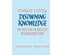 Stanley Cavell Disowning Knowledge (Copertina rigida)