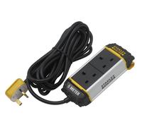 STANLEY Ciabatta Elettrica da 2 Prese con Clip da Cintura, Cavo 5m