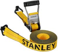 STANLEY Cinghia a cricchetto S10000J nero/giallo, 5,1 cm x 27 'con doppi ganci a J, carico di lavoro sicuro 1,5 kg, resistenza alla rottura 4,5 kg