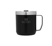 Stanley Classic Legendary Camp Mug 0.35L - Mantiene 1.5 Ore Caldo - 3 Ore Freddo - Lavabile In Lavastoviglie - Senza BPA - Termos Da Caffè - Bicchiere Termico Da Campeggio - Matt Black