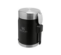 Stanley Classic Legendary Food Jar 0.4L Con Spork - Thermos Mantiene Caldo O Freddo Per 7 Ore - Contenitore Termico Per Alimenti Caldi - Lavabile In Lavastoviglie - Senza BPA - Matte Black