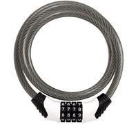 STANLEY Combination Cable, Lucchetto Combinazione Bici lunga, 10 mm x 1800 mm, Combinazione a 4 Cifre, S741-153, Lucchetto a Cavo con Combinazione e Staffa
