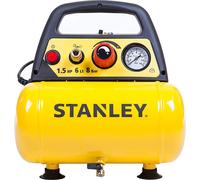 Compressore aria elettrico compatto portatile Stanley DN 200/8/6 motore 1.5 HP - 6 lt