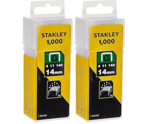 STANLEY, CONF 1000 GRAFFETTE TIPO G MM14 1-TRA709T (Confezione da 2)