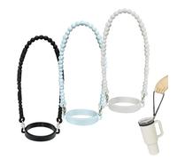 Stanley Cup Accessori - Set da 3 Supporti per Bottiglia, Manici in Silicone per Facilità di Trasporto - Compatibile con Bottiglie da 8-40 oz, Nero, Bianco e Blu