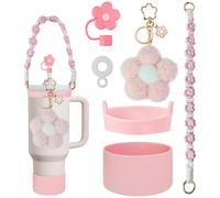 Stanley Cup Accessori, Stanley Water Bottle Accessori, include 1 maniglia per il trasporto, 1 coperchio per cannuccia, 1 tappo in silicone anti-perdita, 1 ciondolo, 1 manicotto inferiore in silicone