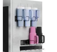 Stanley Cup - Set di 3 supporti magnetici per 6 bicchieri e coperchi, 2 organizer per tumbler per 3 bicchieri + 1 supporto coperchio, porta accessori per bicchieri Stanley da 40 oz