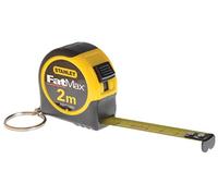 STANLEY FATMAX Flessometro portachiavi 2m, FMHT1-33856 | Larghezza lama 13 mm, precisione classe II, gancio Tru-Zero, estensione 90 cm, rivestimento lama Tylon resistente