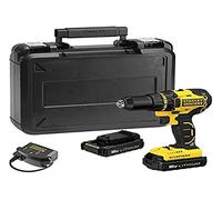 Stanley Fatmax FMC608C2K-Qw - Trapano avvitatore a batteria agli ioni di litio, 18 V, caricatore rapido, due velocità meccaniche, avvitamento rapido, compatto e leggero, fascio LED, 2 batterie incluse