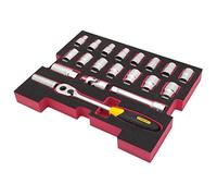Stanley - FatMax FMHT0-74297 Chiavi a Bussola 1/2" in Cassettiera, Set di, 20 Ch
