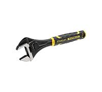 Stanley - FatMax FMHT13128-0 Chiave regolabile FatMax 12' bi-materiale con apertura rapida, dimensioni in pollici e metriche, foro per appendere, nero/giallo