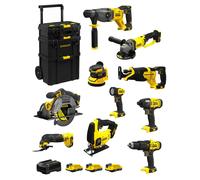 STANLEY FatMax Kit SVK1000 (SFMCH900+SFMCG400+SFMCD711+SFMCF800+SFMCS500+ SFMCS600+SFMCW220+SFMCS300+SFMCE500+SFMCL020+3 x2,0Ah)