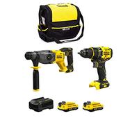 STANLEY FatMax Kit SVK20222A (Trapano Avvitatore SFMCD720 + Tassellatore SFMCH900 + 2 Batterie 2,0 Ah + Caricabetterie + Borsa M)