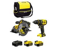STANLEY FatMax Kit SVK20224C (Trapano Avvitatore SFMCD720 + Sega Circolare SFMCS500 + 2 Batterie 4,0 Ah + Caricabetterie + Borsa M)