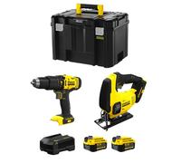 STANLEY FatMax Kit SVK205 (SFMCD711 + SFMCS600 + 2 x 4,0 Ah + Caricabatteria + TSTAK VI)