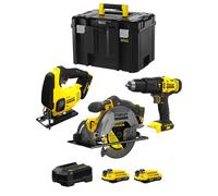 STANLEY FatMax Kit SVK302 (SFMCS600 + SFMCS500 + SFMCD711 + 2 x 2,0 Ah + Caricabatteria + TSTAK VI)