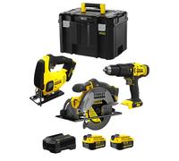 STANLEY FatMax kit SVK303 (SFMCS600 + SFMCS500 + SFMCD711 + 2 x 4,0 Ah + Caricabatteria + TSTAK VI)