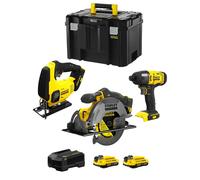 STANLEY FatMax Kit SVK304 (SFMCS600 + SFMCS500 + SFMCF800 + 2 x 2,0 Ah + Caricabatteria + TSTAK VI)