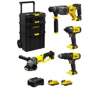 STANLEY FatMax Kit SVK400 (SFMCH900 + SFMCG400 + SFMCD711 + SFMCF800 + 2 x 2,0