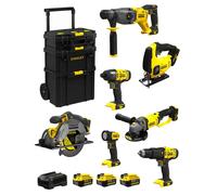 STANLEY FatMax Kit SVK701 (SFMCH900 + SFMCG400 + SFMCD711 + SFMCF800 + SFMCS500 + SFMCS600 + SFMCL020 + 3 x 4,0 Ah + Caddy 3en1)