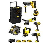 STANLEY FatMax Kit SVK706 (SFMCH900 + SFMCG400 + SFMCD711 + SFMCF800 + SFMCS500 + SFMCS600 + SFMCW220 + 3 x 2,0 Ah + Caddy 3en1)
