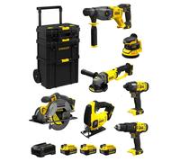 STANLEY FatMax Kit SVK707 (SFMCH900 + SFMCG400 + SFMCD711 + SFMCF800 + SFMCS500 + SFMCS600 + SFMCW220 + 3 x 4,0 Ah + Caddy 3en1)