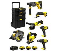STANLEY FatMax Kit SVK709 (SFMCH900 + SFMCG400 + SFMCD711 + SFMCF800 + SFMCS500 + SFMCS600 + SFMCE500 + 3 x 4,0 Ah + Caddy 3en1)