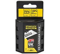 STANLEY FATMAX Lame per coltello multiuso, set da 50 pezzi, 4-11-700 | Temprate a induzione, lama più affilata, maggiore durata, design resistente, compatibili con tutti i coltelli multiuso