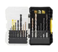 Stanley Fatmax Misto Set Punte Trapano 14 Pezzi Per Muratura Legno e Metallo