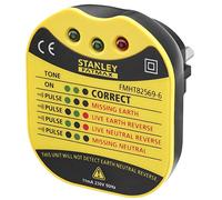 STANLEY FATMAX Tester per prese a muro a 2 poli, FMHT82569-6 | Adatto per prese UE da 230V, indicatore LED che mostra lo stato del cablaggio