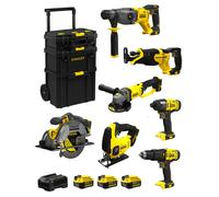 STANLEY FatMax Kit SVK703 (SFMCH900 + SFMCG400 + SFMCD711 + SFMCF800 + SFMCS500 + SFMCS600 + SFMCS300 + 3 x 4,0 Ah + Caddy 3en1)