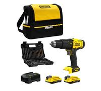 Stanley fatmax v20 trapano a percussione stanley fatmax sfmcd711dsa (2 x 2,0 ah + caricabatterie + borsa + set di 50 accessori) 5035048733226