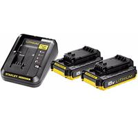 Stanley FMC693D2-QW Fatmax Pacco Con 2 Batterie 2Ah e Carica Batteria 2 ampere