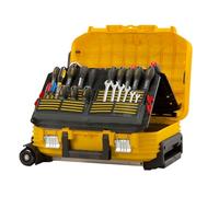STANLEY FATMAX, Valigia portautensili con ruote, Divisori rimovibili, Struttura a fisarmonica, Maniglia ergonomica, Serratura in metallo, Gambe di sostegno. FMST1-72383