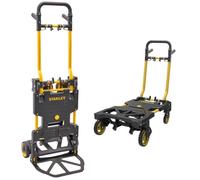 STANLEY FT586 - Carrello pieghevole 2 in 1 - Carrello a mano convertibile e carrello a piattaforma, capacità 80 kg/137 kg, in acciaio resistente, compatto pieghevole per fai da te e uso professionale