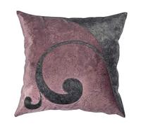 Stanley Hamilton Copricuscino Realizzato a Mano, Cuscino Decorativo, in Velluto, Tagliato al Laser, per casa, Divano, 45 x 45 cm, Colore: Rosa/Grigio Scuro, Super King Size