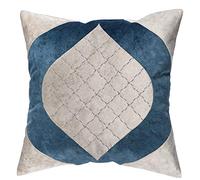 Stanley Hamilton Copricuscino Realizzato a Mano, Cuscino Decorativo, in Velluto, Tagliato, Ricamo a Laser, 45 x 45 cm, Colore: Avorio/Verde Olio, 18 (W) x 18 (H) Inches (Standard Cushion Size)