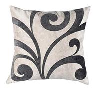Stanley Hamilton, Federa Decorativa Realizzata a Mano, in Velluto con Ricamo a Laser, 45 x 45 cm, Colore: Avorio/Grigio Scuro